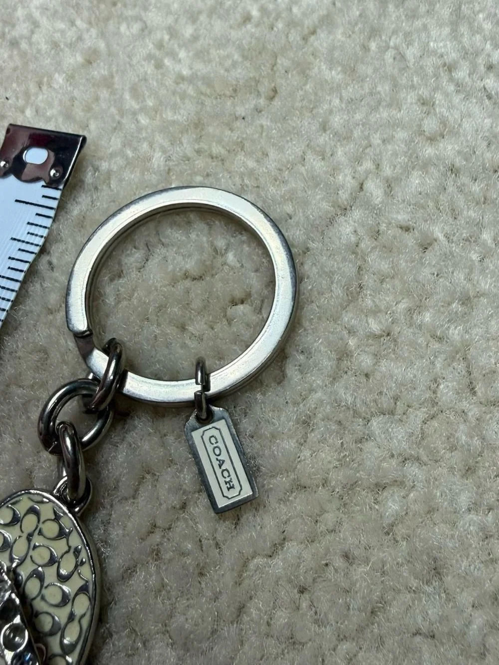 y2k coach enamel flip flop keychain